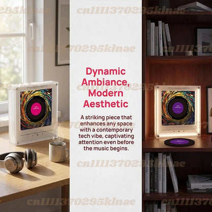 New NFC Sensing Music Player Magnetic Night Light Refrigerator Sticker DIY Acrylic Album Cover Creative Ornament Custom Speaker